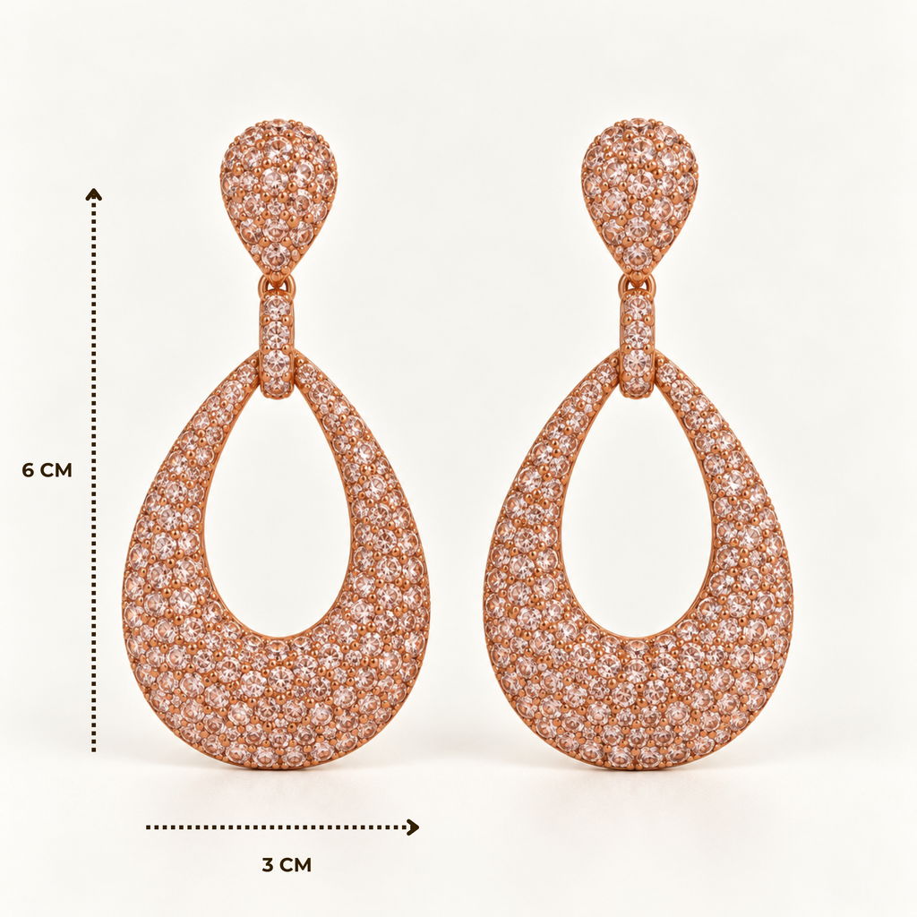 BRINCO FESTA ROSÉ CRAVEJADO GOTA VAZADO