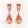 BRINCO FESTA ROSE GOTA BASE ZIRCONIA FORMAS