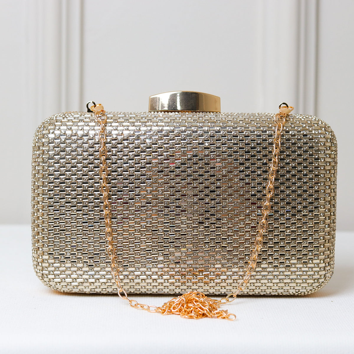 CLUTCH BRILHO STRASS RETANGULAR