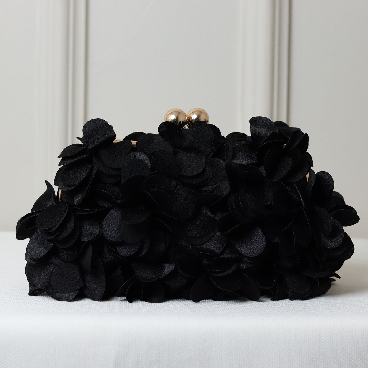 CLUTCH PÉTALAS/FLORES CETIM FECHO DUPLO