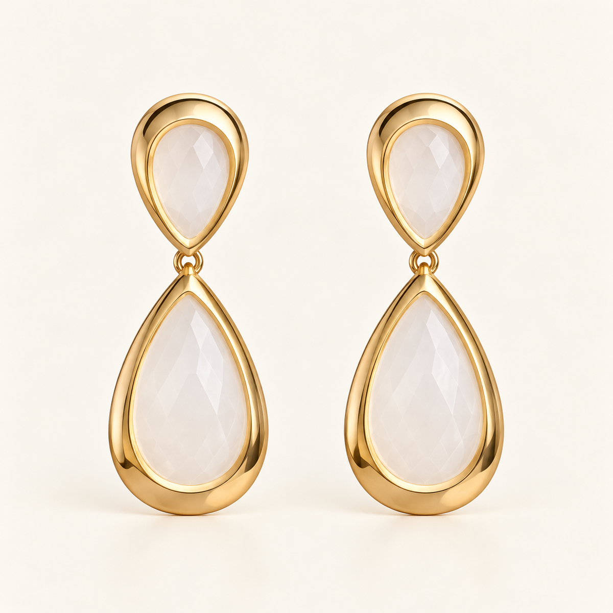BRINCO FESTA BRANCO CRISTAL GOTA