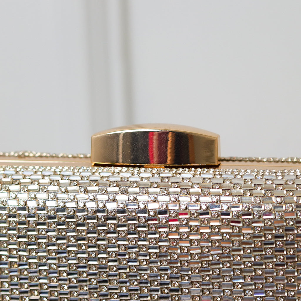 CLUTCH BRILHO STRASS RETANGULAR