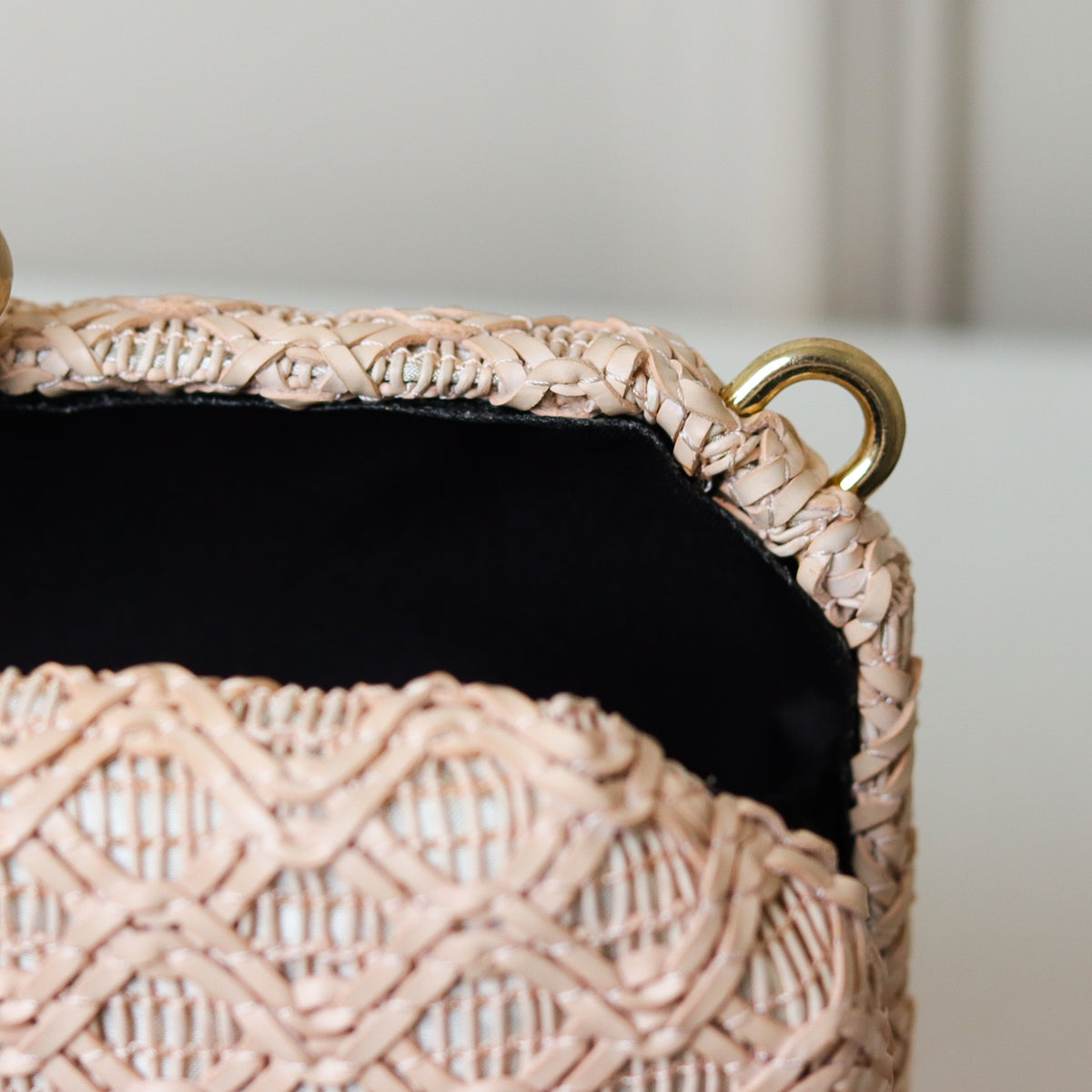 CLUTCH BOLSA LUXO TRAMA FECHO DUPLO ESFERAS