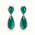BRINCO FESTA TURQUESA LUXO CRISTAL GOTA