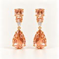 BRINCO FESTA ROSE GOTA BASE ZIRCONIA FORMAS