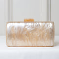 CLUTCH MADREPÉROLA ACRÍLICO IMITAÇÃO FECHO RETANGULAR