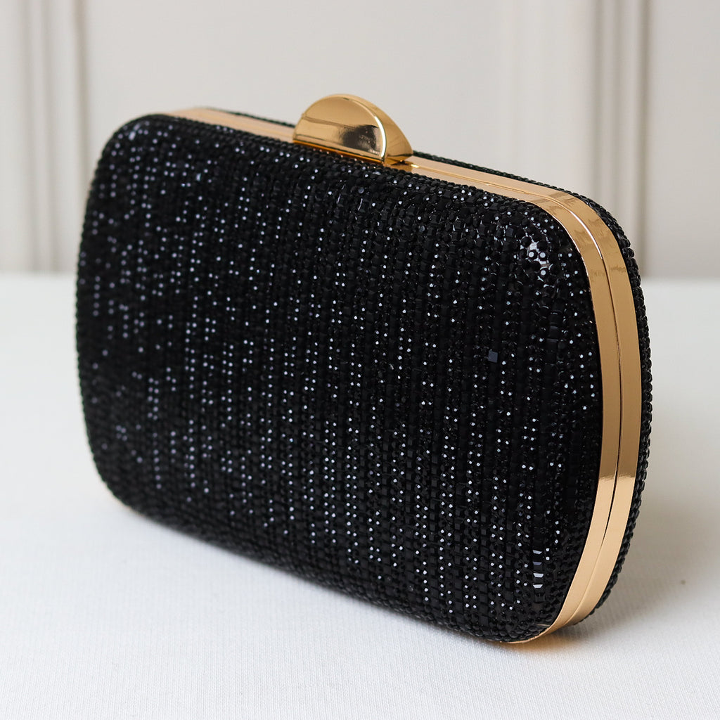 CLUTCH BRILHO STRASS FORMAS OVAL FECHO RETO