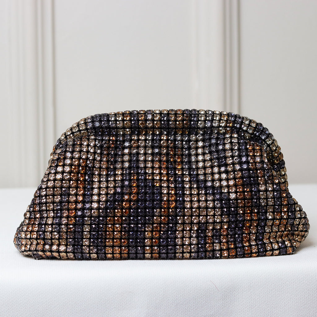 CLUTCH BOLSA STRASS BRILHO ESTAMPA ANIMAL PRINT