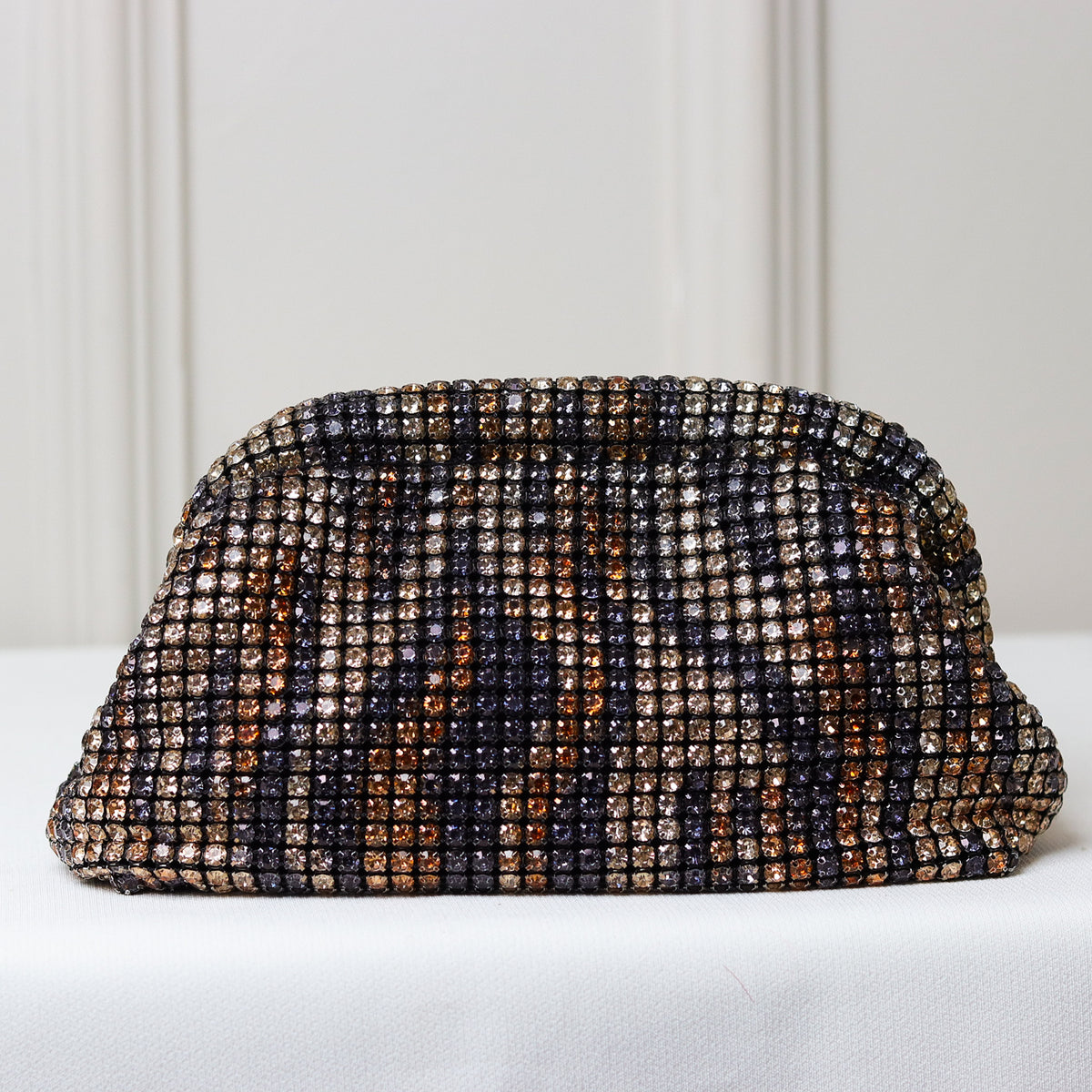 CLUTCH BOLSA STRASS BRILHO ESTAMPA ANIMAL PRINT