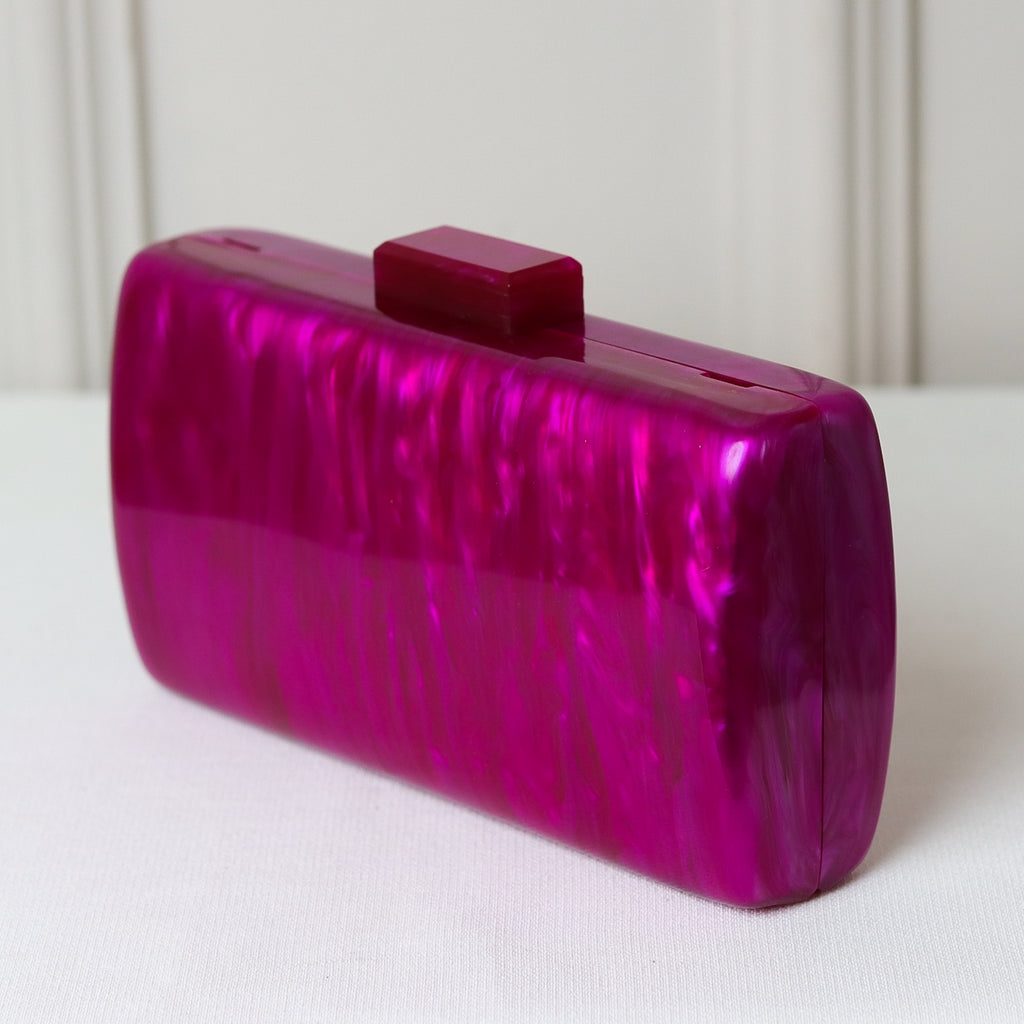 CLUTCH MADREPÉROLA ACRÍLICO IMITAÇÃO FECHO RETANGULAR