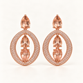 BRINCO FESTA ROSÉ CRAVEJADO GOTA ZIRCÔNIA VAZADO