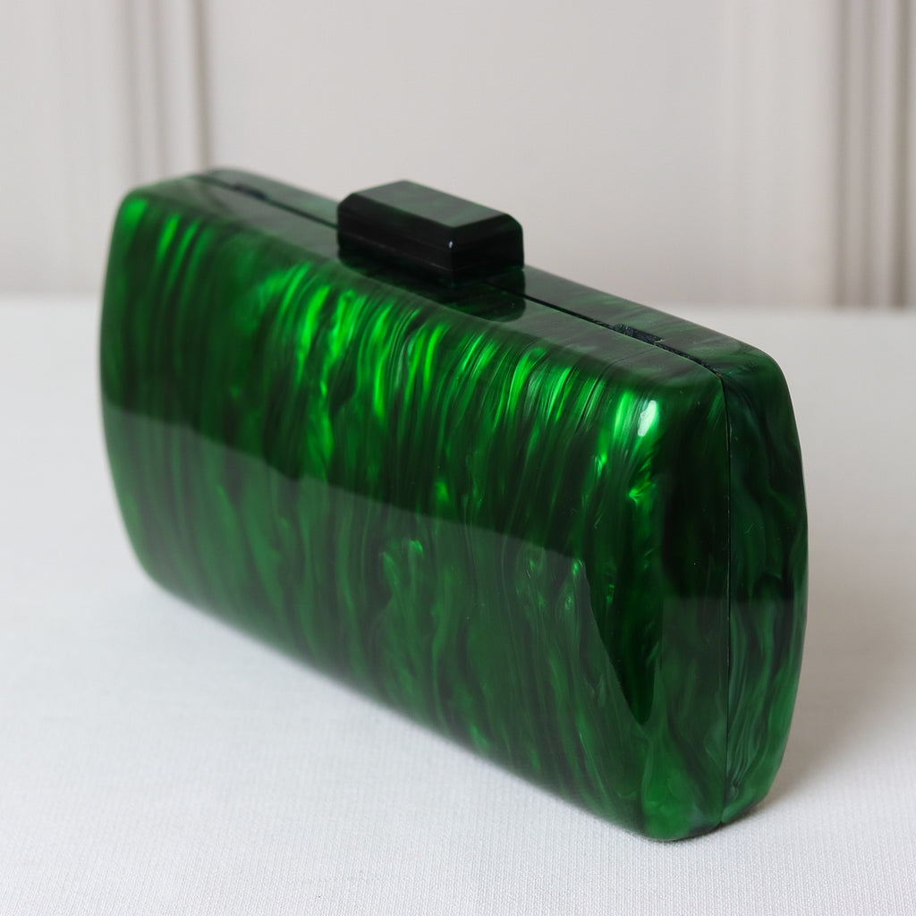 CLUTCH MADREPÉROLA ACRÍLICO IMITAÇÃO FECHO RETANGULAR