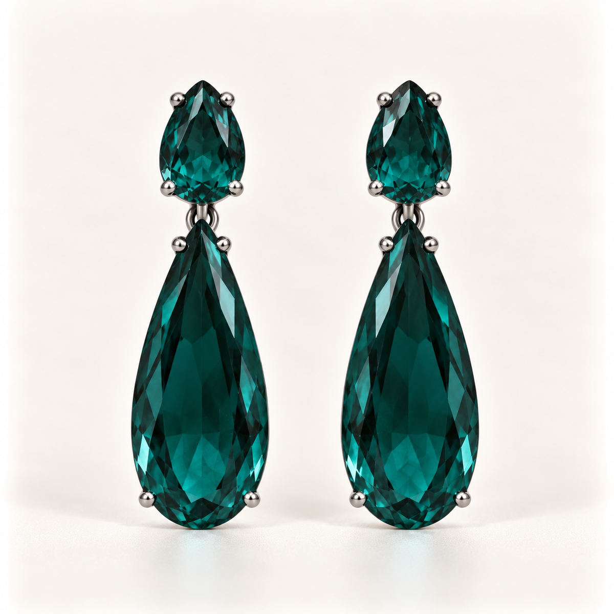 BRINCO FESTA TURQUESA GOTA ZIRCÔNIA