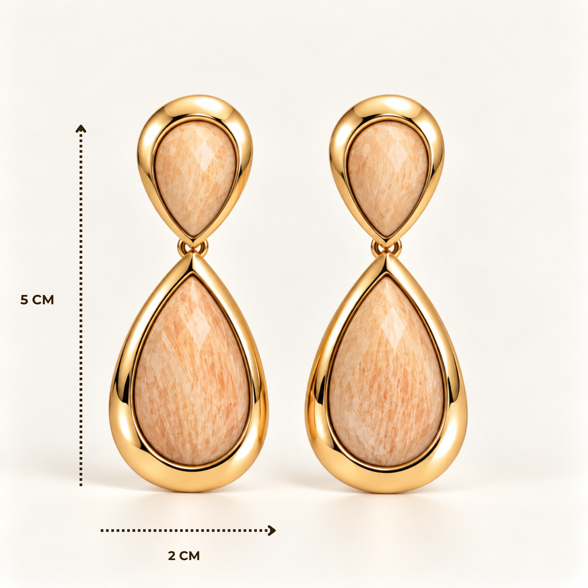 BRINCO FESTA NUDE LEITOSO CRISTAL GOTA LUXO