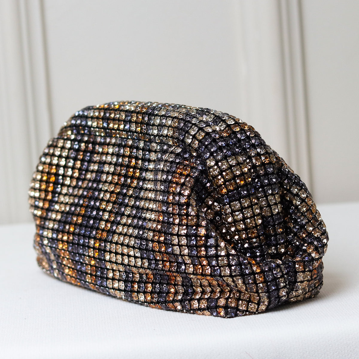 CLUTCH BOLSA STRASS BRILHO ESTAMPA ANIMAL PRINT