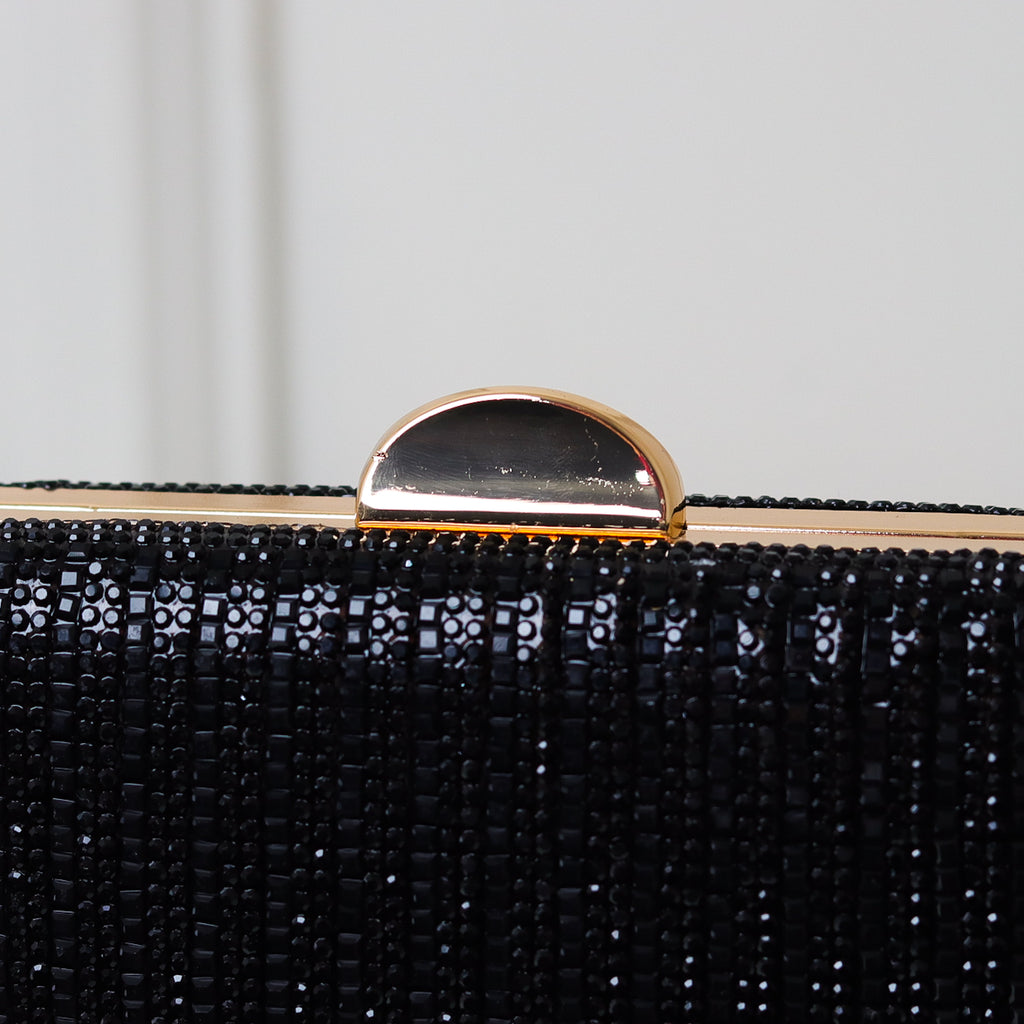 CLUTCH BRILHO STRASS FORMAS OVAL FECHO RETO