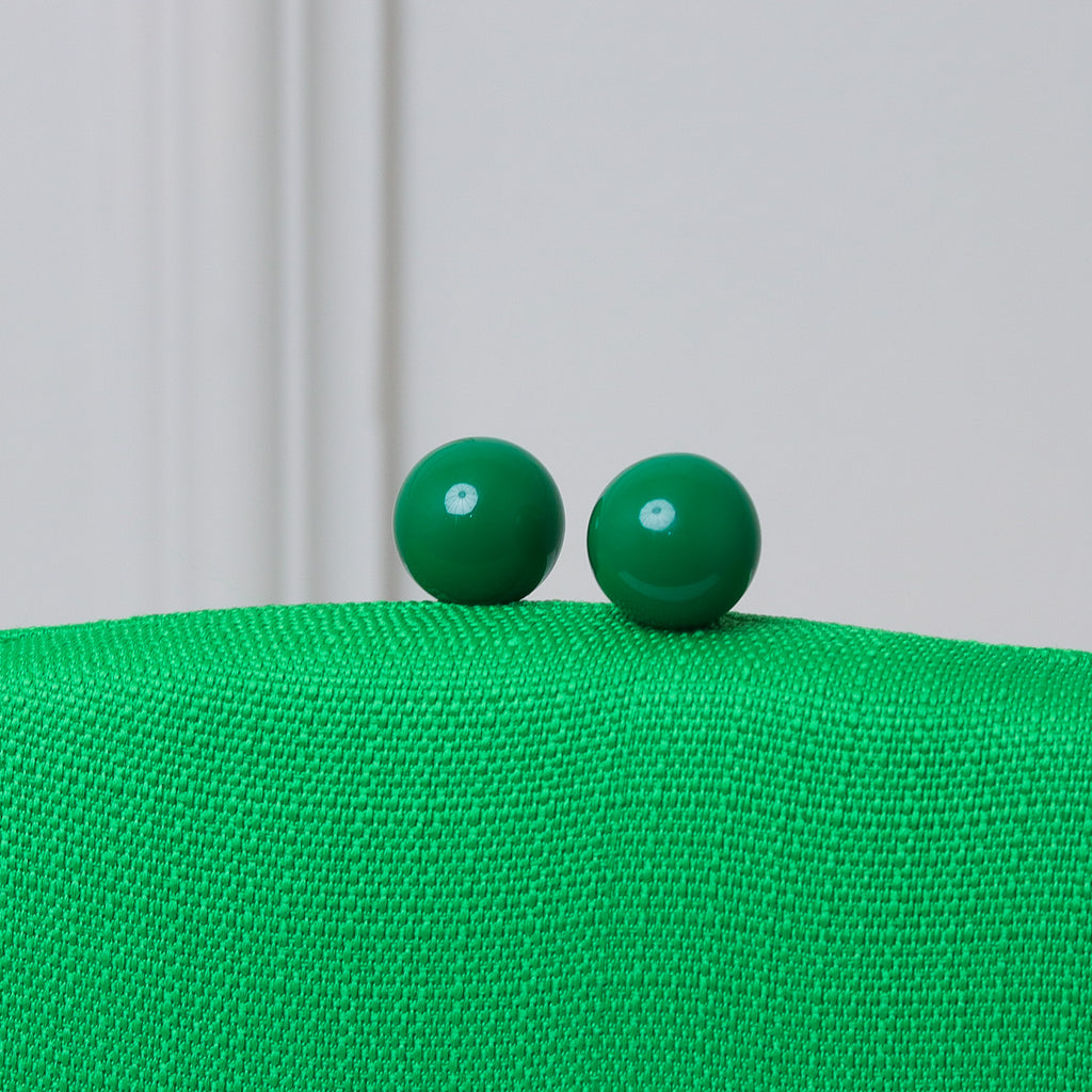 CLUTCH VERDE TECIDO LINHO FORMATO RETANGULAR PONTA FECHO DUPLO ESFERA