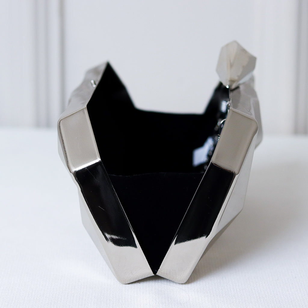CLUTCH METALIZADA GEOMETRICA FORMATO RETANGULAR