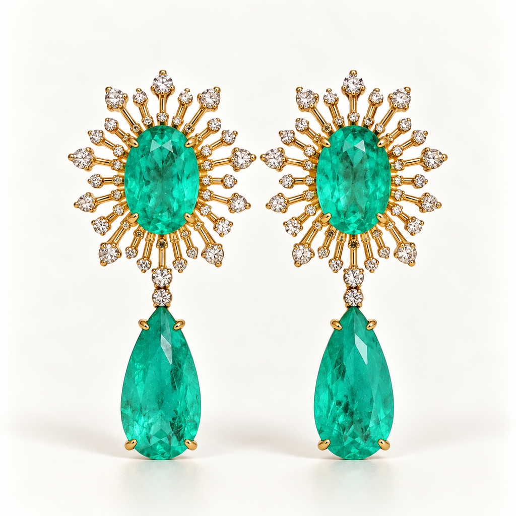 BRINCO FESTA TURQUESA CRAVEJADO BASE MICRO PONTO DE LUZ