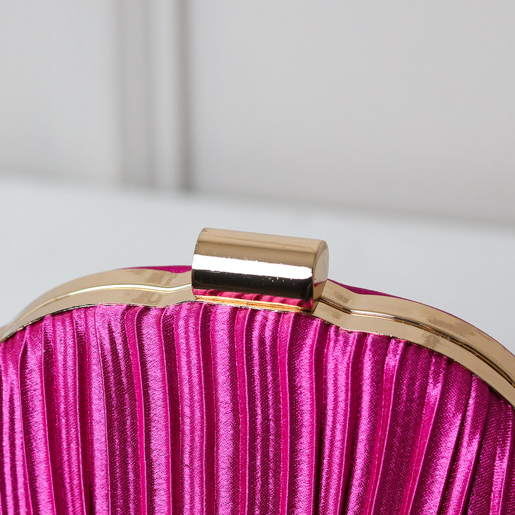 KIT FESTA: CLUTCH ROSA + BRINCO FESTA ROSA