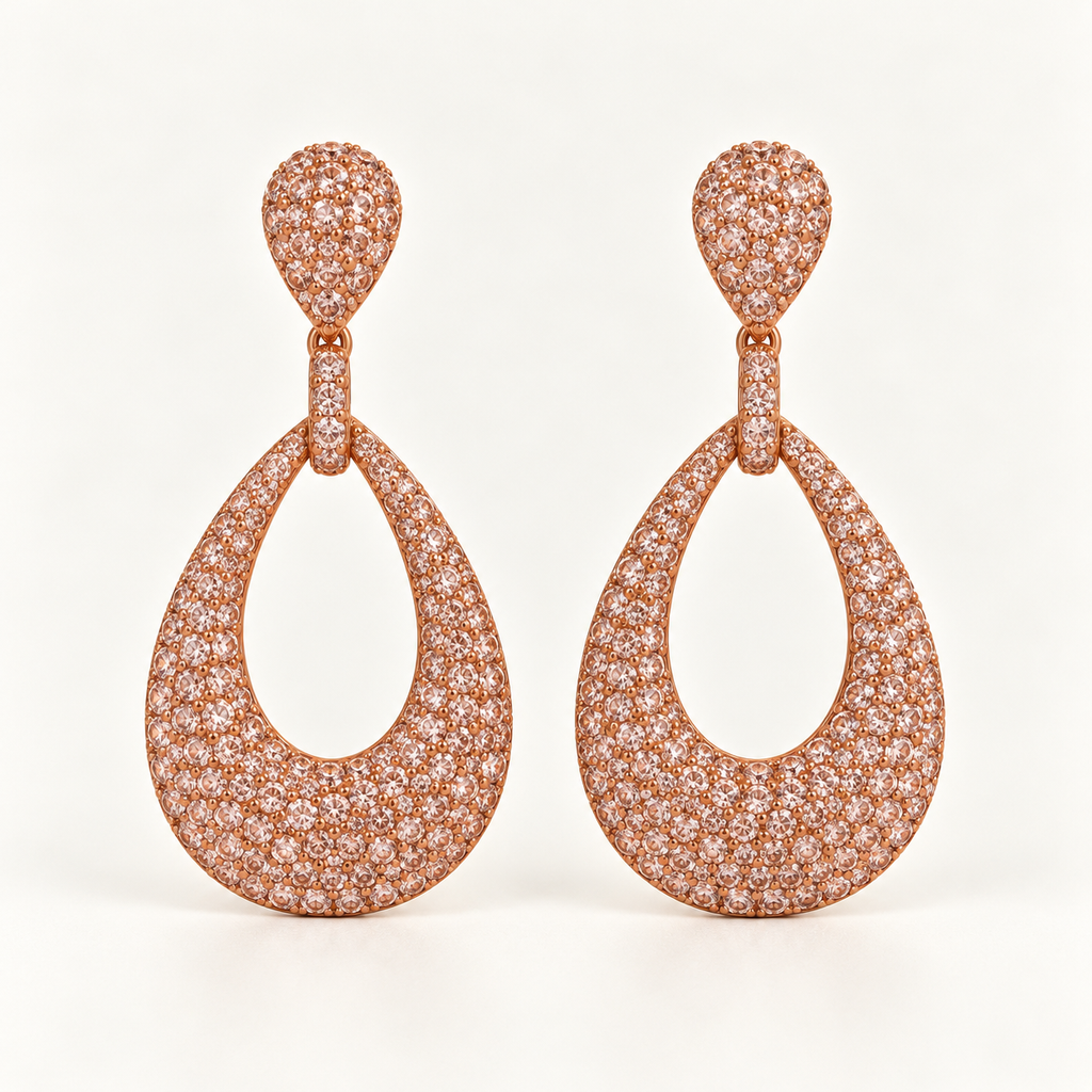 BRINCO FESTA ROSÉ CRAVEJADO GOTA VAZADO