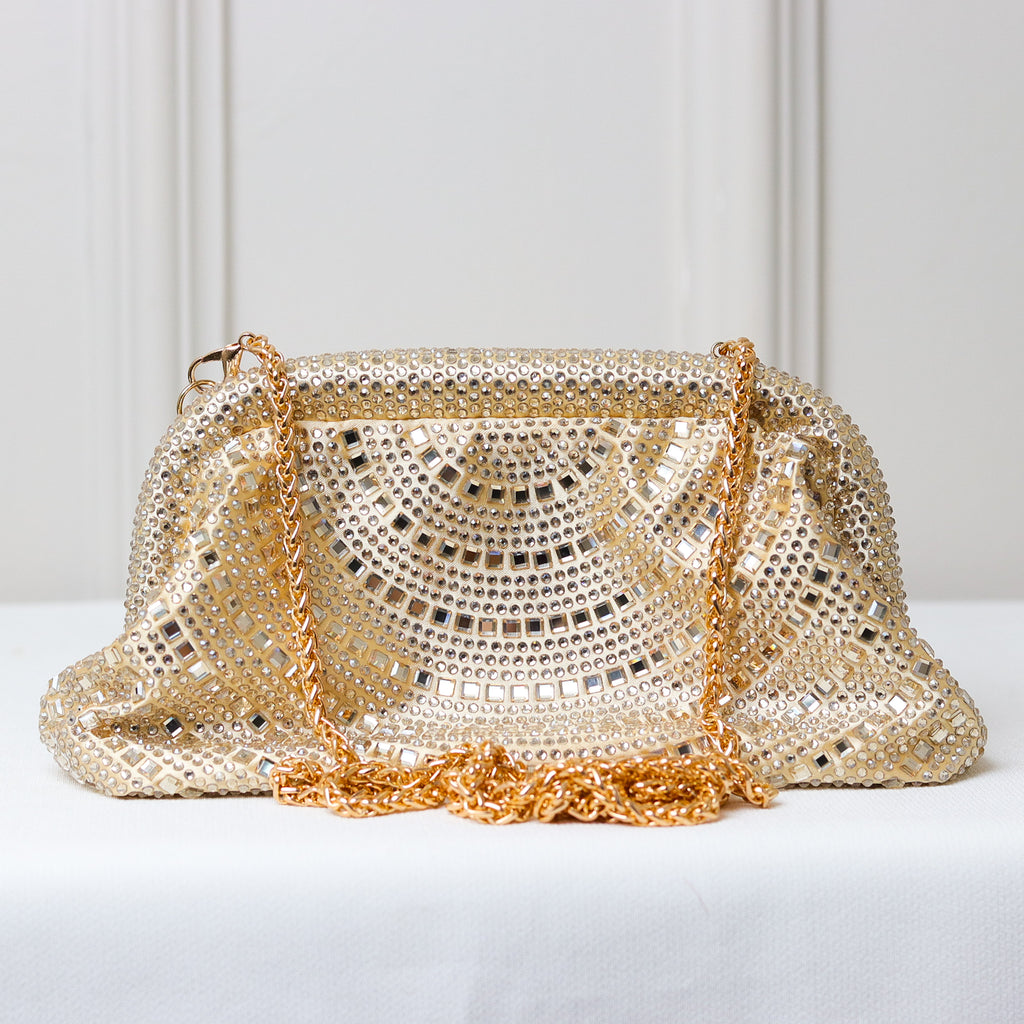CLUTCH BOLSA STRASS BRILHO FECHO PRESSÃO