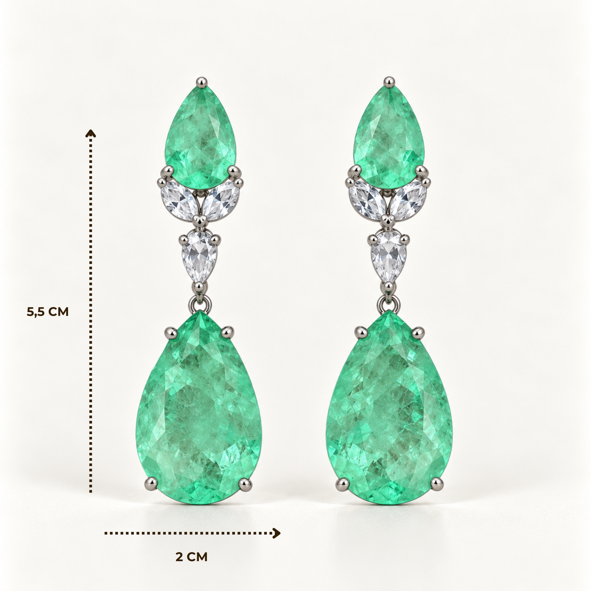 BRINCO FESTA TURQUESA PEDRA FUSION GOTA ZIRCÔNIA FLOR