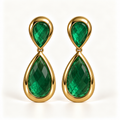 BRINCO FESTA VERDE CRISTAL LUXO FORMATO GOTA MEDIA