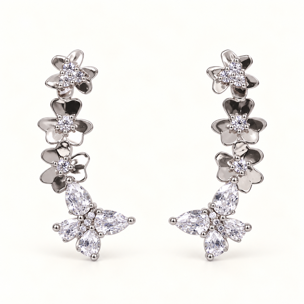 BRINCO EAR CUFF CRAVEJADO BORBOLETA