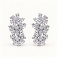 BRINCO EAR CUFF PRATA CRAVEJADO ENCAIXE ATRAS