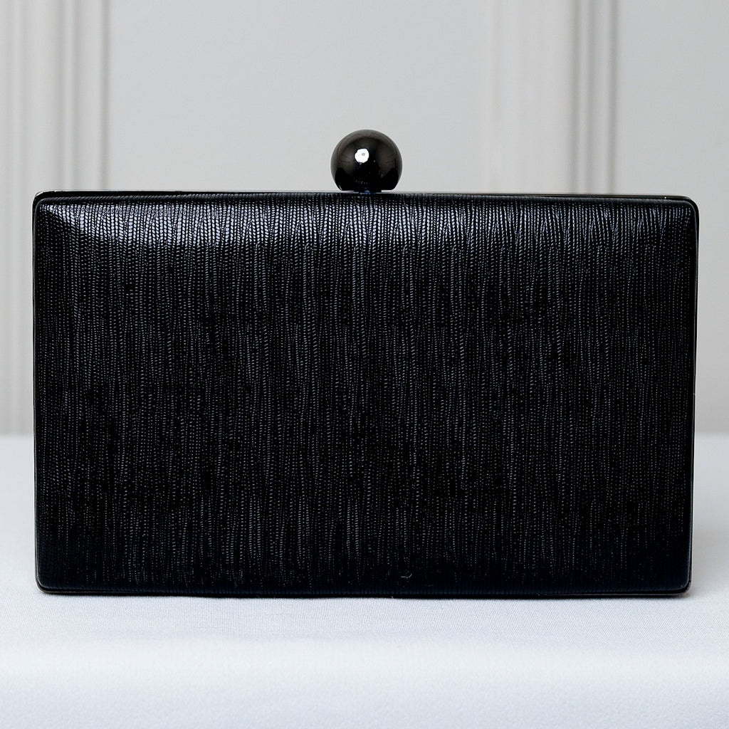 CLUTCH TEXTURA LINHAS FORMATO RETANGULAR FECHO ESFERA
