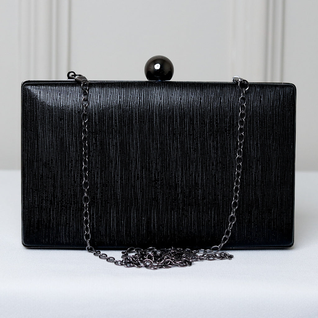 CLUTCH TEXTURA LINHAS FORMATO RETANGULAR FECHO ESFERA