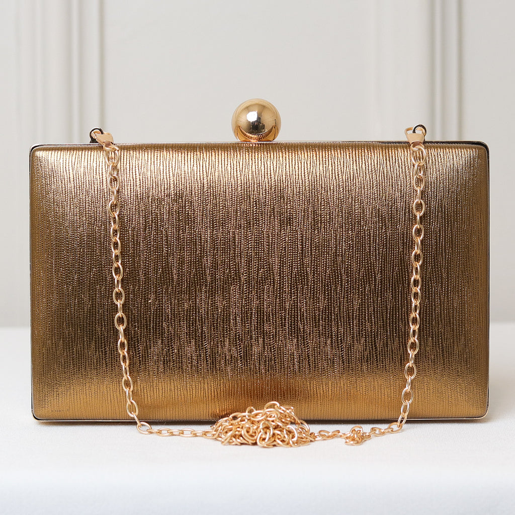 CLUTCH TEXTURA LINHAS FORMATO RETANGULAR FECHO ESFERA