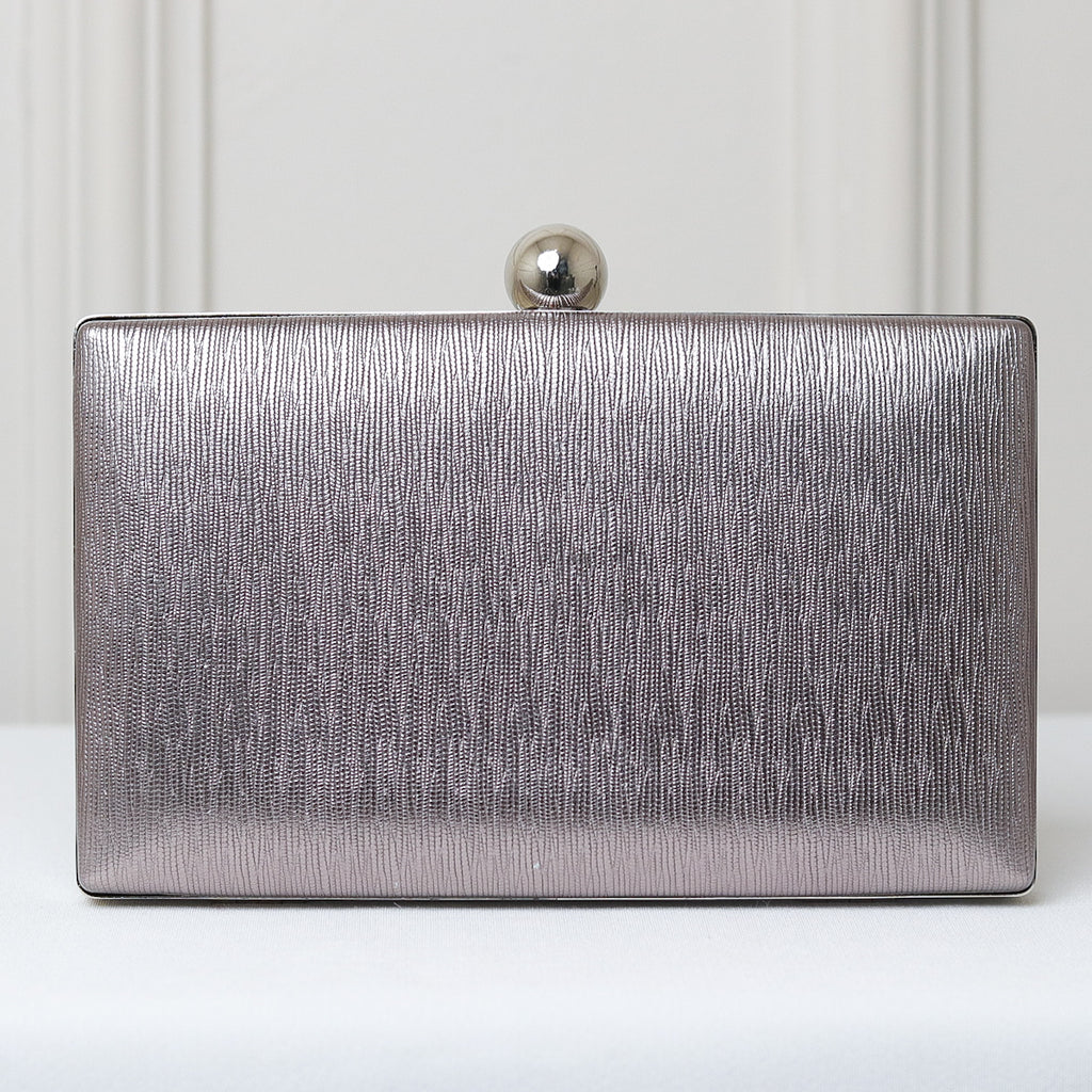 CLUTCH TEXTURA LINHAS FORMATO RETANGULAR FECHO ESFERA