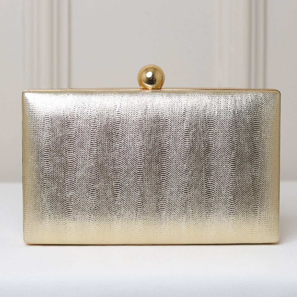 CLUTCH TEXTURA LINHAS FORMATO RETANGULAR FECHO ESFERA
