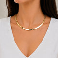 COLAR ARO CHOKER DOURADA LISA GROSSA COM FECHO REGULAVEL