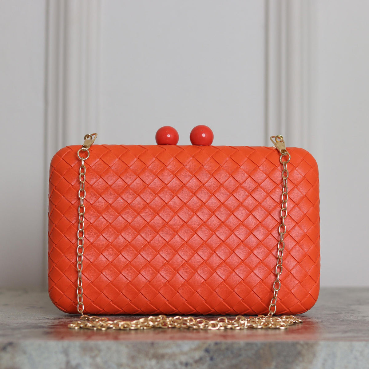 KIT FESTA: CLUTCH LARANJA + CONJUNTO FESTA LARANJA