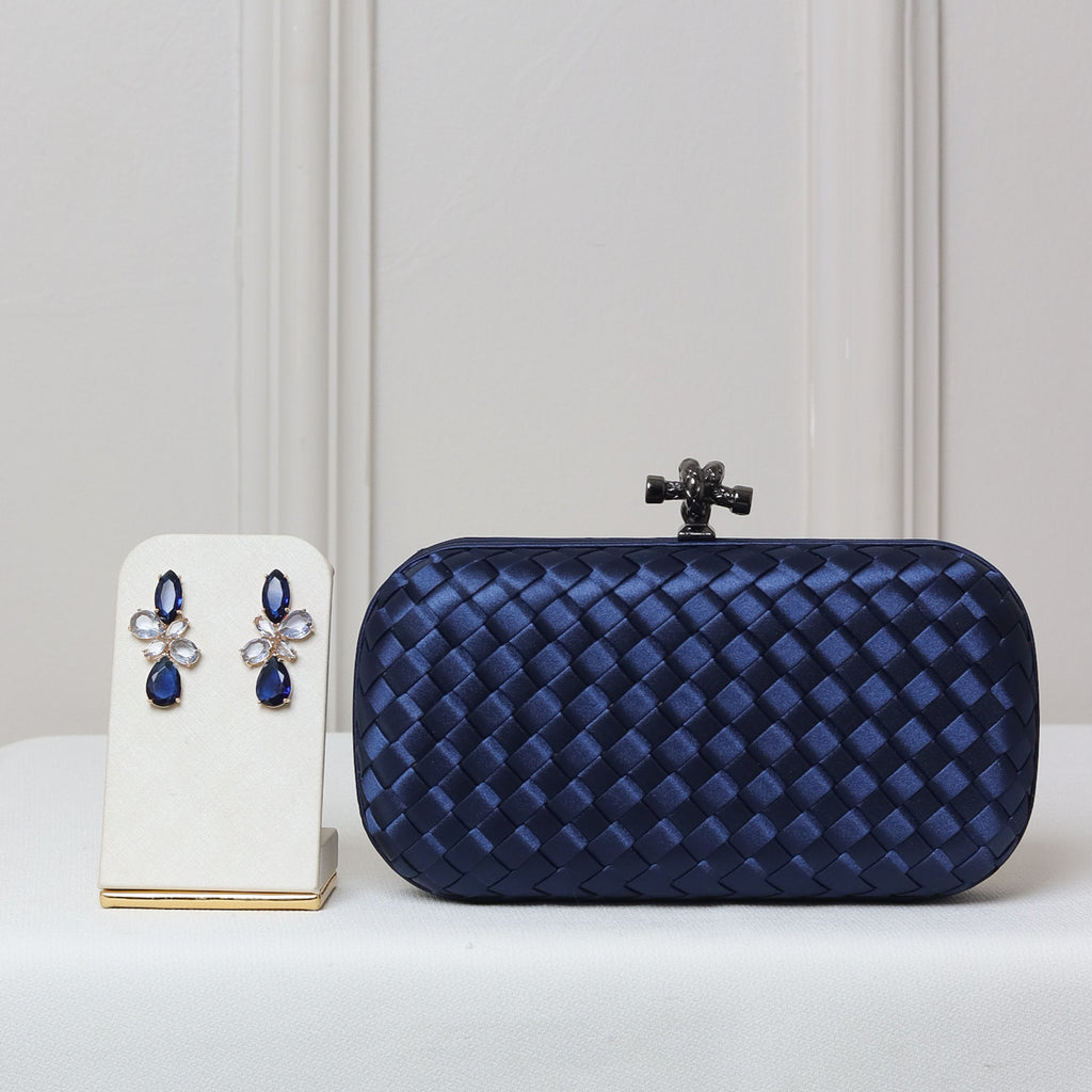KIT FESTA: CLUTCH AZUL + BRINCO FESTA AZUL