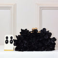 KIT FESTA: CLUTCH PÉTALA PRETA + BRINCO FESTA OVAL PRETO
