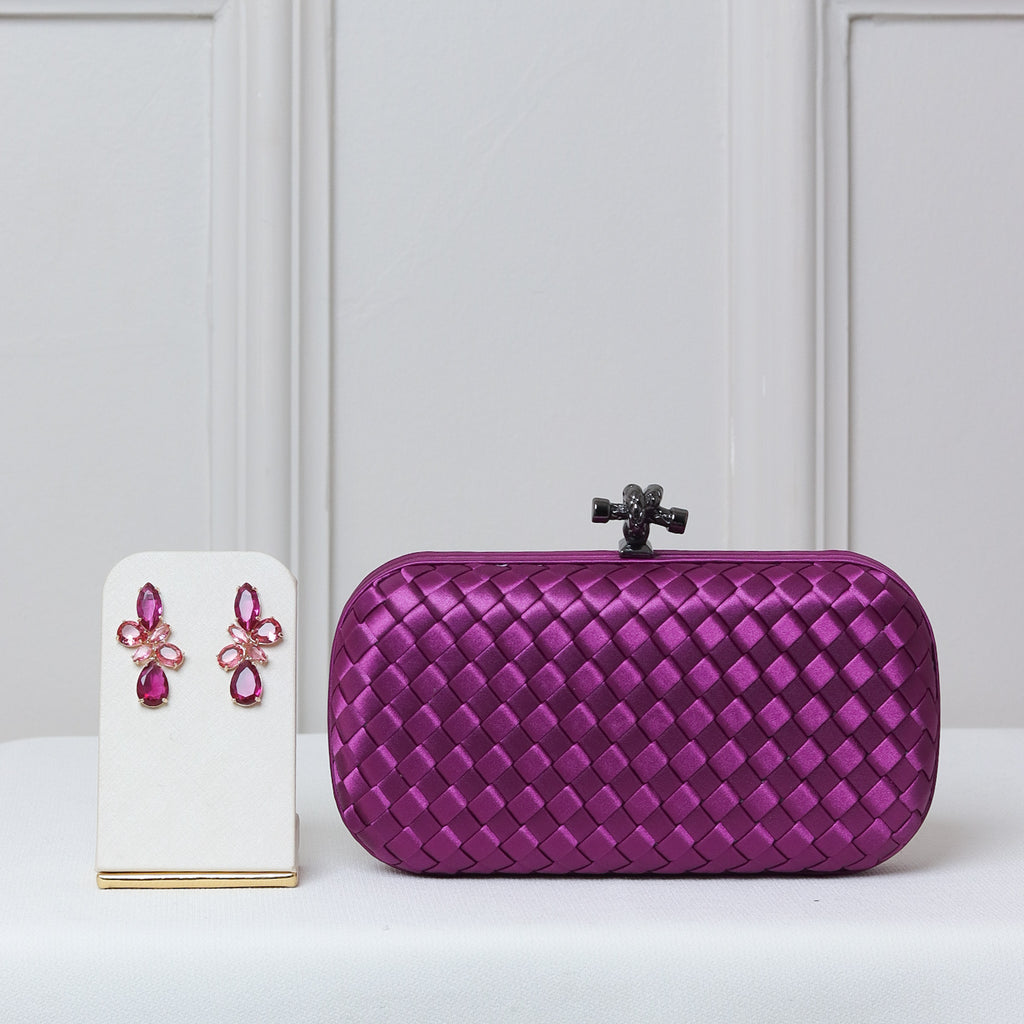 KIT FESTA: CLUTCH ROXA + BRINCO FESTA ROXO